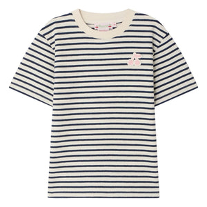 Bonpoint - Striped Lilac T-shirt | Ecru