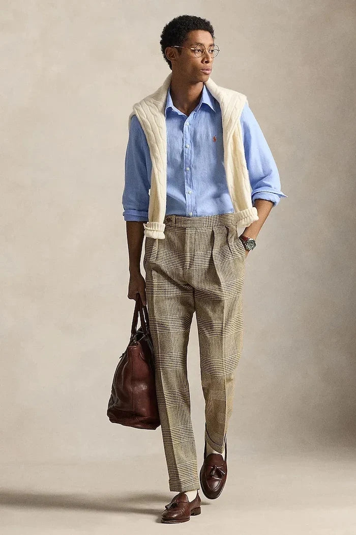 Polo Ralph Lauren Erkek Keten Uzun Kollu Spor Gömlek