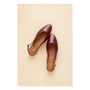 Bobbies - Anouk Leather Ballerina | Garnet