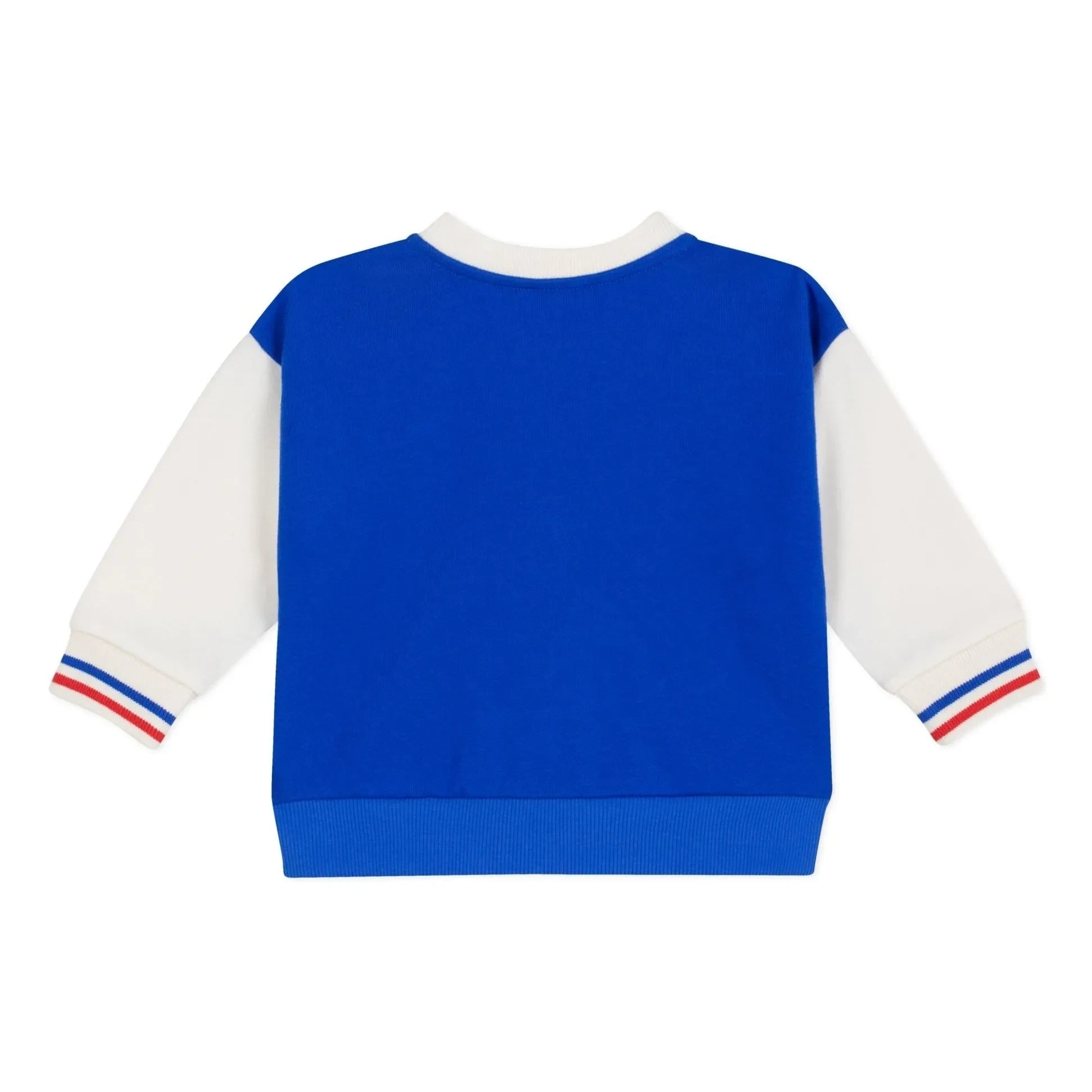 Petit Bateau - Teddy Colorblock ceket | Kraliyet mavisi