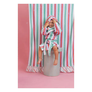 Jera Mini – Gestreiftes Rüschen-Strandtuch
