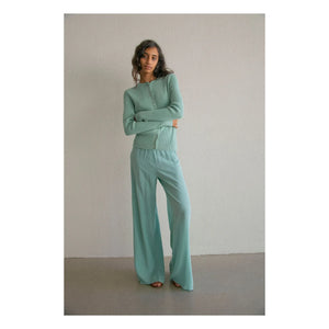 THEAVANT - Saint Etienne Ribbed Cardigan | Greenish Blue