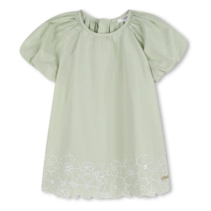 Chloé – Kleid aus Bio-Baumwollpopeline | Mintgrün