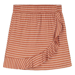 Beachlife - Recycled Fiber Striped Swimwear Skirt | Caramel