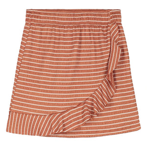 Beachlife - Recycled Fiber Striped Swimwear Skirt | Caramel