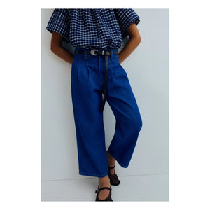 the new society - Blouse Jasmine Kareli | Koyu Mavi