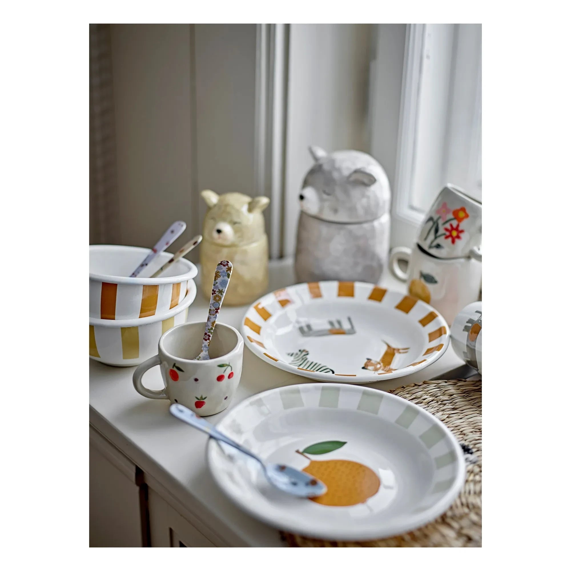 Bloomingville Mini - Tatiana Keramik-Geschirrset | Cremeweiß
