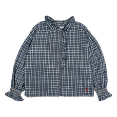 Búho - Tartan bluz | Lacivert