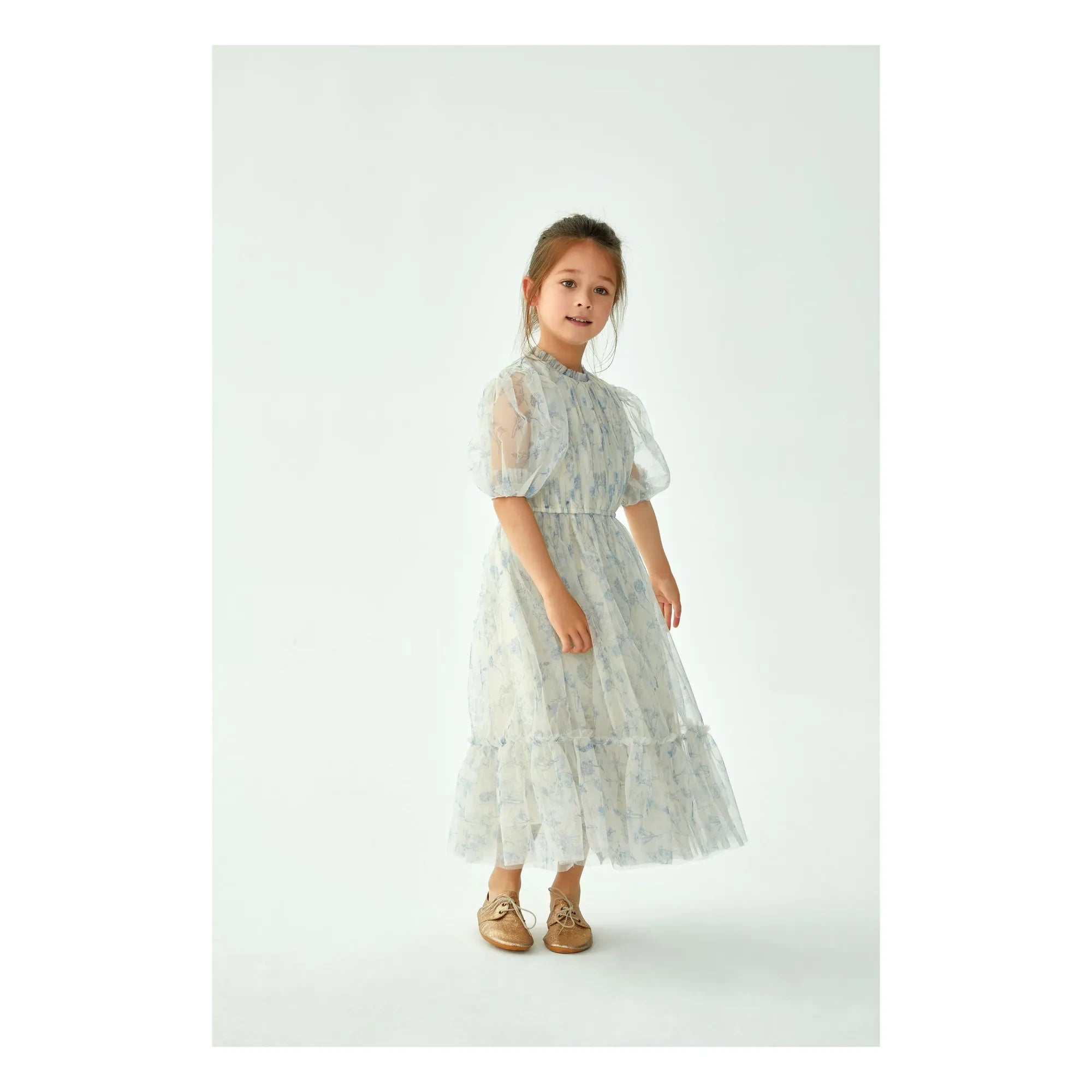 C'era Una Volta - Donna Fleurie Kleid | Graublau