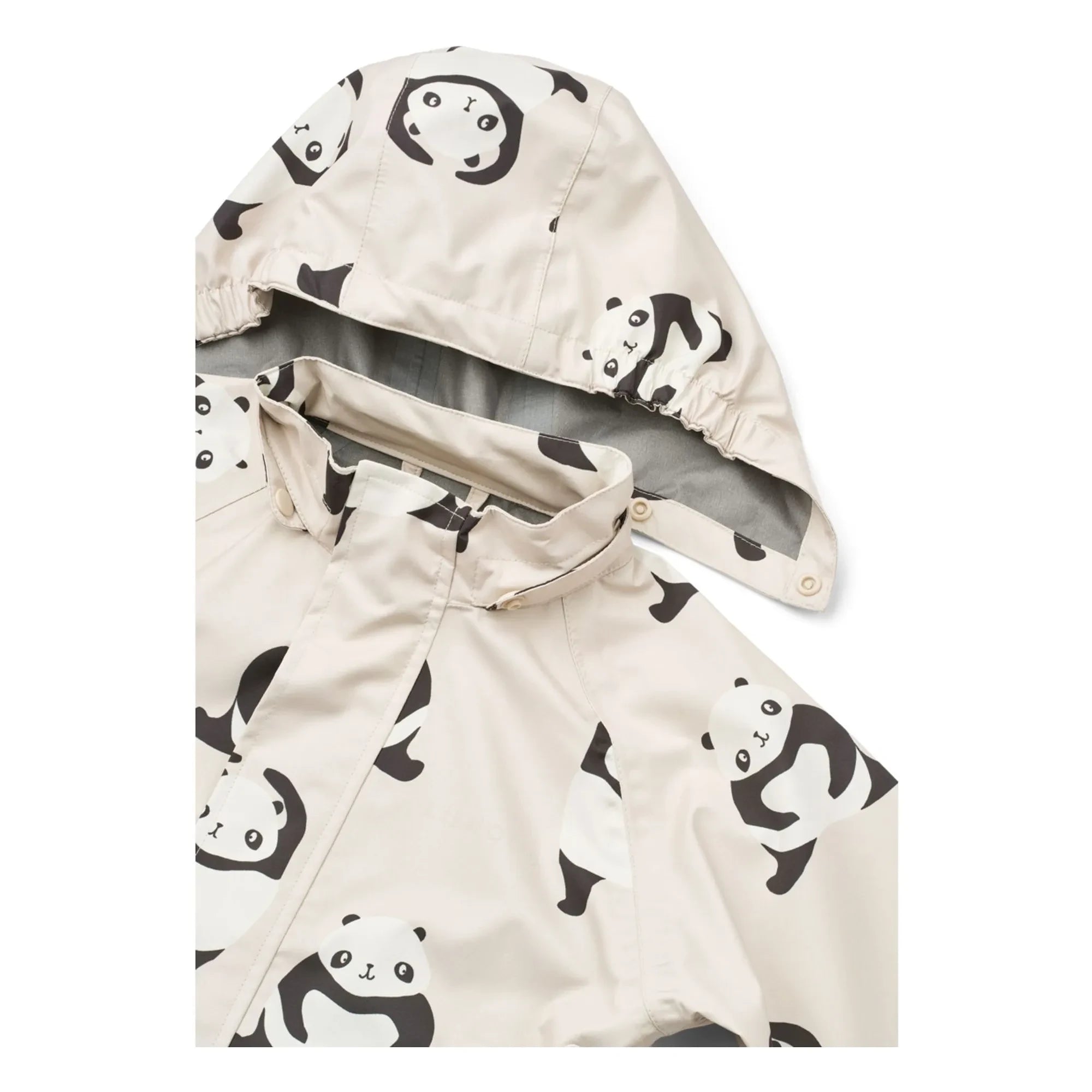 Liewood - Raincoat Set Pedia Pandas Recycled Fibers | Charcoal Gray