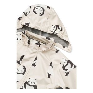 Liewood - Raincoat Set Pedia Pandas Recycled Fibers | Charcoal Gray