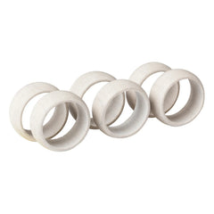 Broste Copenhagen - Stoneware Napkin Ring - Set of 6 | White