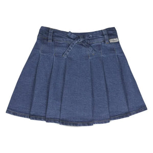 Mipounet - Juliette Piliseli Denim Etek | Mavi