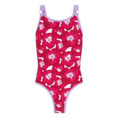 My First Cantê - Victoria Fleuri Textured Swimsuit | Red