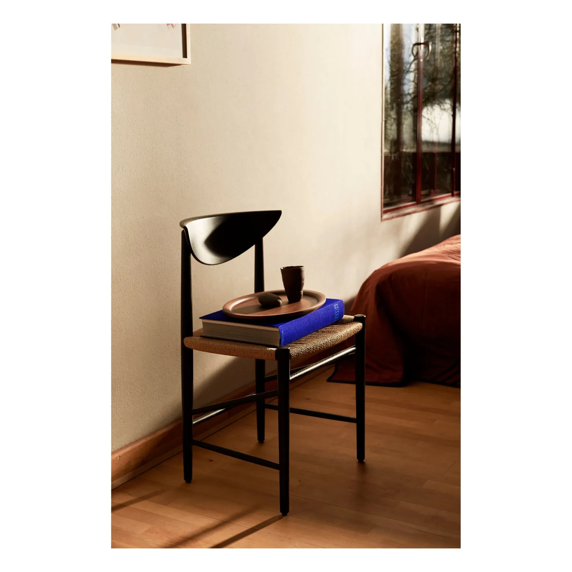 & Tradition - HM3 Carved Wooden Chair | Black Oak
