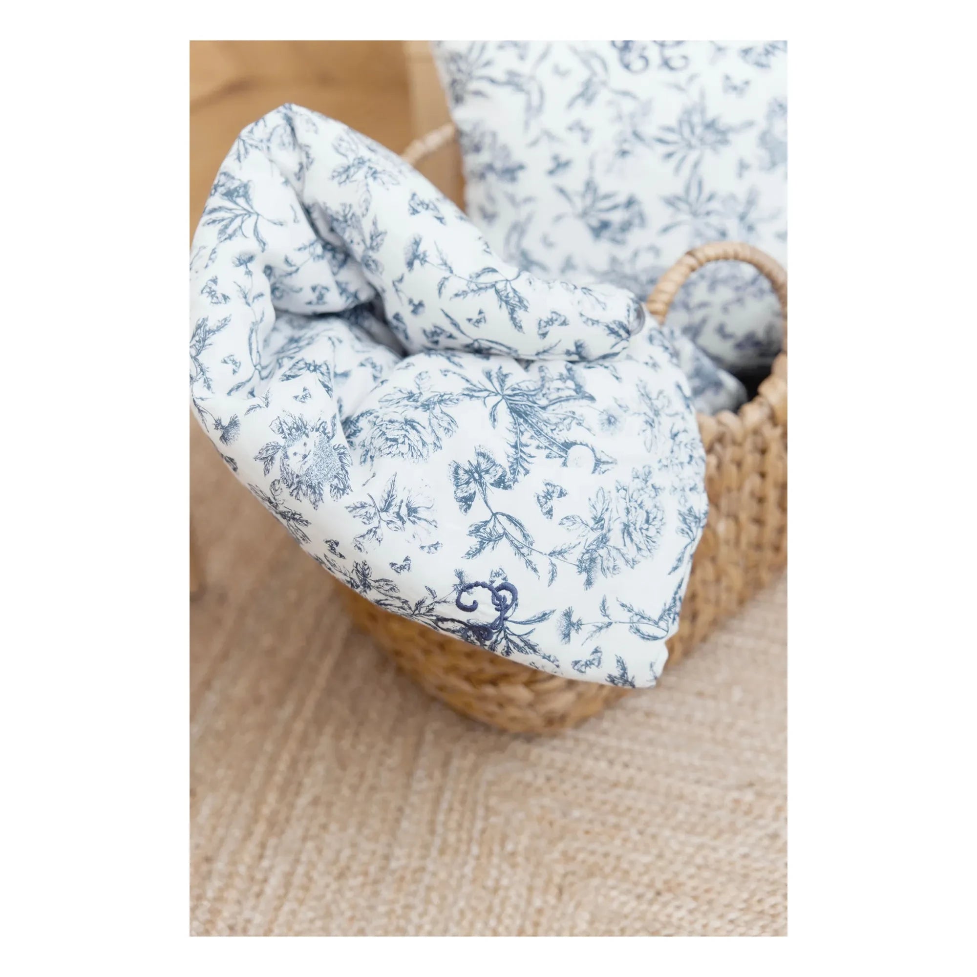 Tartine et Chocolat - Navy mavi Toile de Jouy battaniye