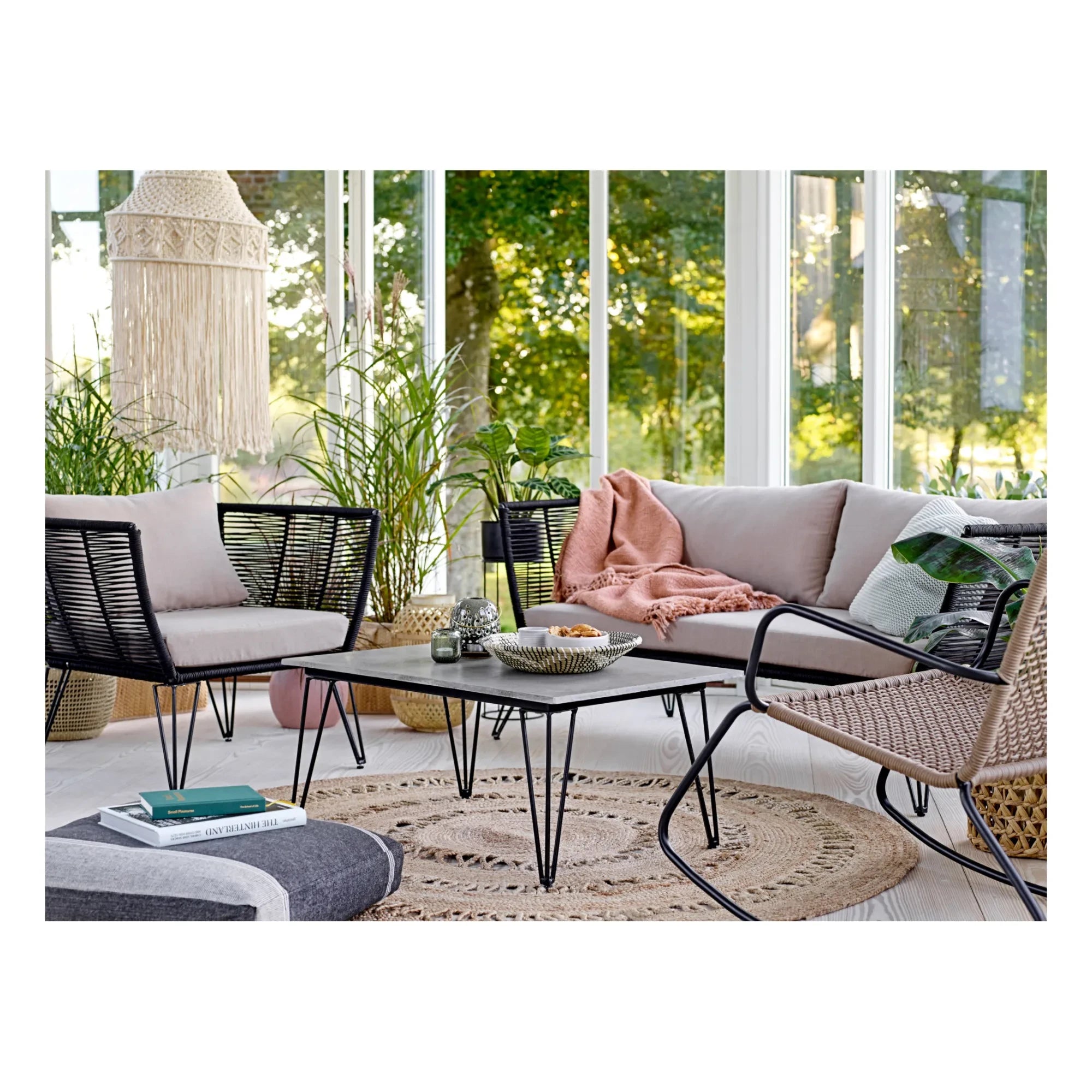 Bloomingville - Mundo Outdoor Lounge Sessel | Schwarz
