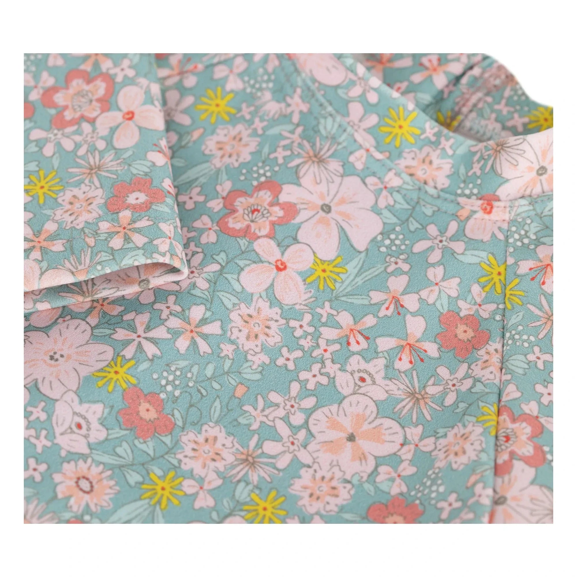 Petit Bateau - Fleuri Baby UV Protection Bath T-Shirt | Turquoise