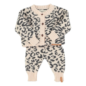 Piupiuchick - Leoparden-Wollleggings | Hellrosa