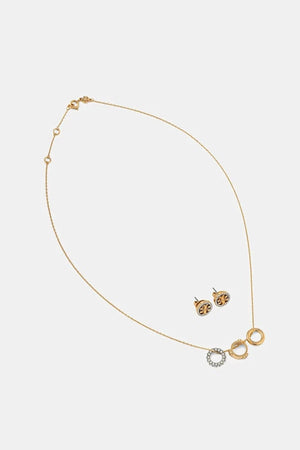 Tory Burch Miller Pave Kolye ve Küpeler (2 Parça)