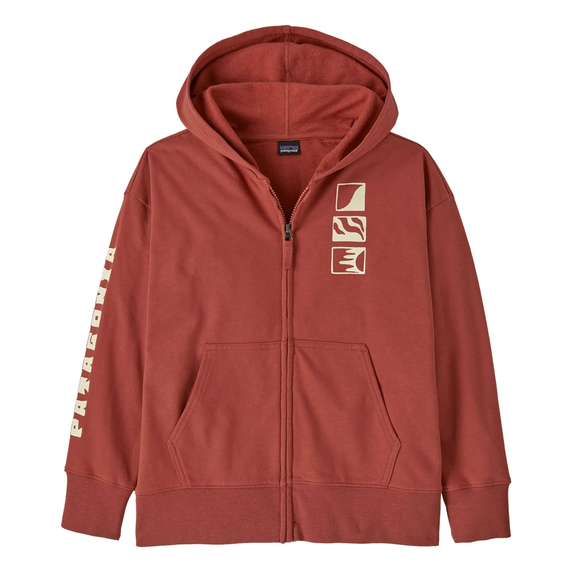 Patagonia - Tam Fermuarlı Organik Pamuklu Sweatshirt | Terracotta