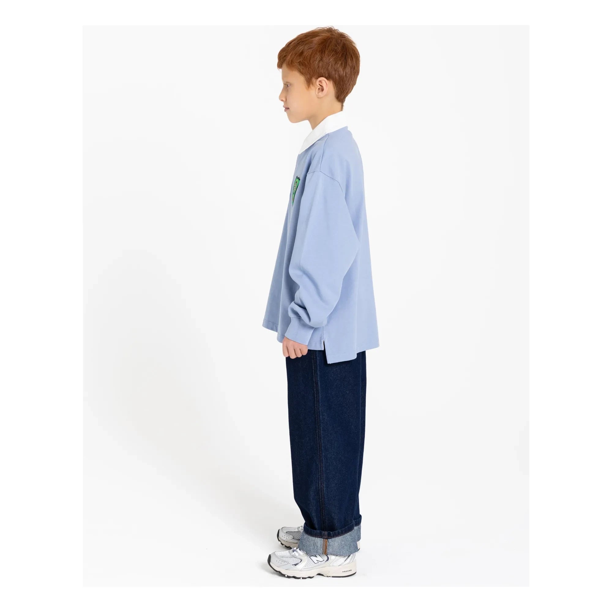 Finger in the Nose - Ezra Striped Organic Cotton Polo Shirt | Steel