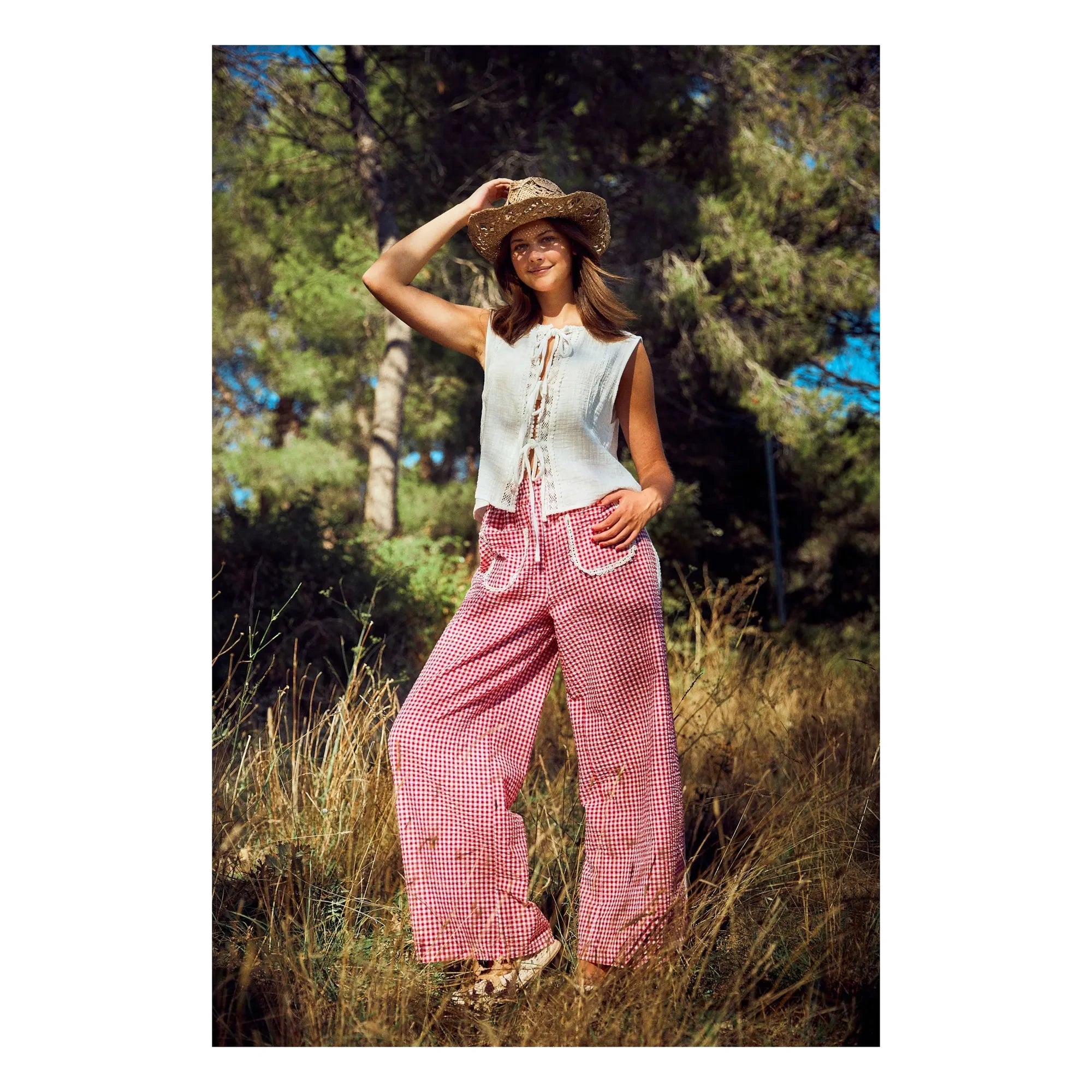 Indee - Vanuatu Vichy Hose | Rot