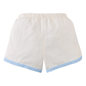 Gingersnaps - Nelly Leinen-Shorts mit Spitzendetail | Cremeweiß