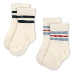 Konges Sløjd - 2er-Set Ringelsocken | Ecru