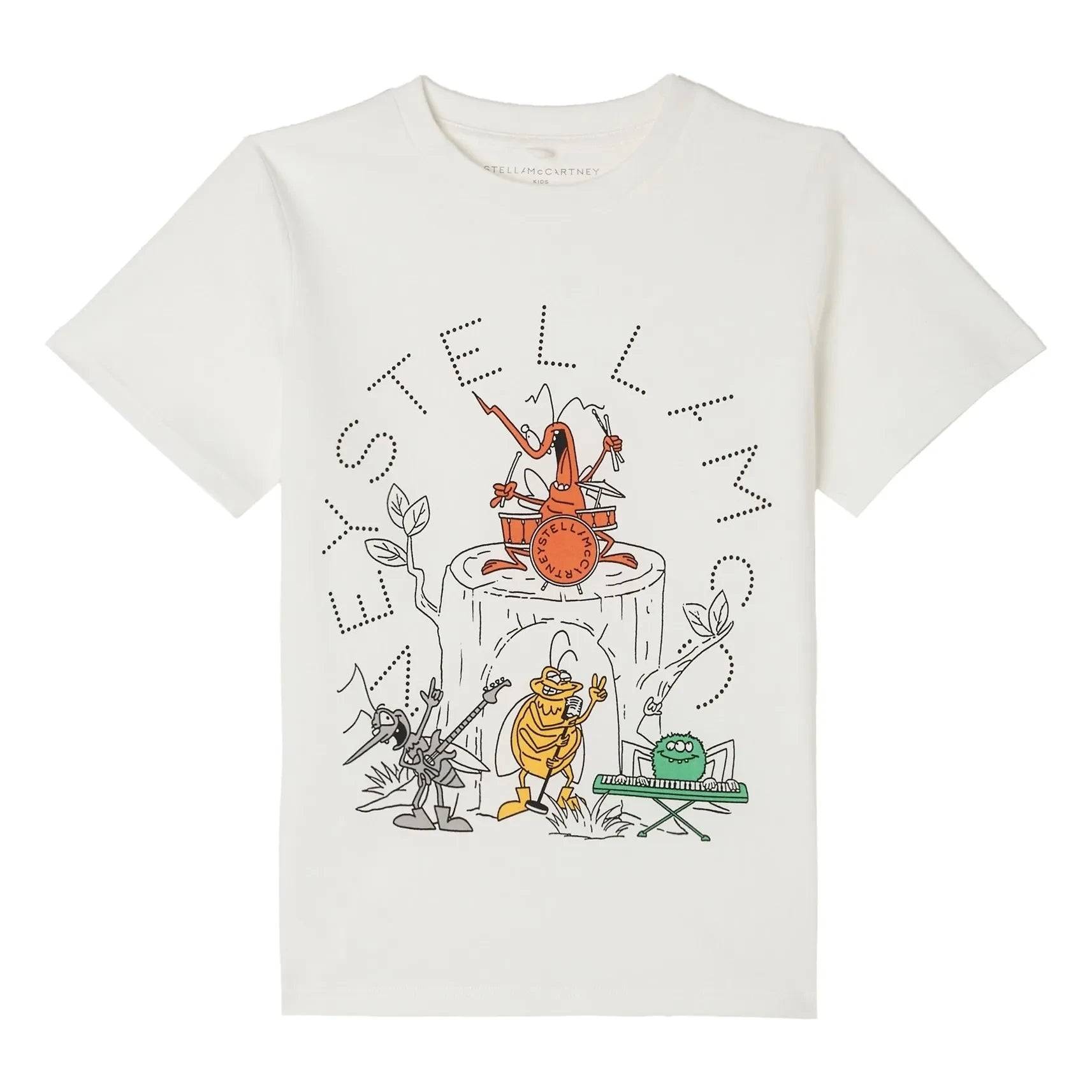 Stella McCartney Kids - Stella Insectes organik pamuklu T-shirt | Fildişi