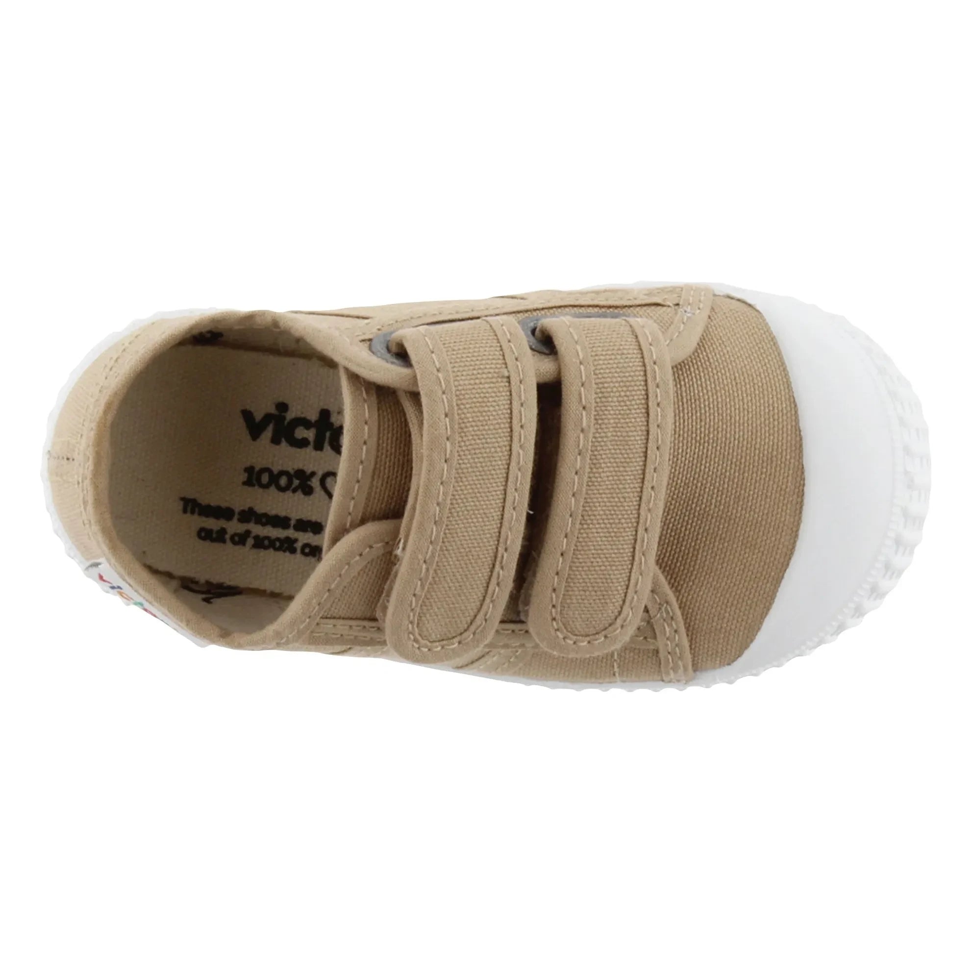 Victoria - Tiras Lona Scratch Sneakers | Camel