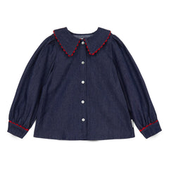 Mipounet - Jean Claudine Kragen Cecilia Bluse | Dunkelblau