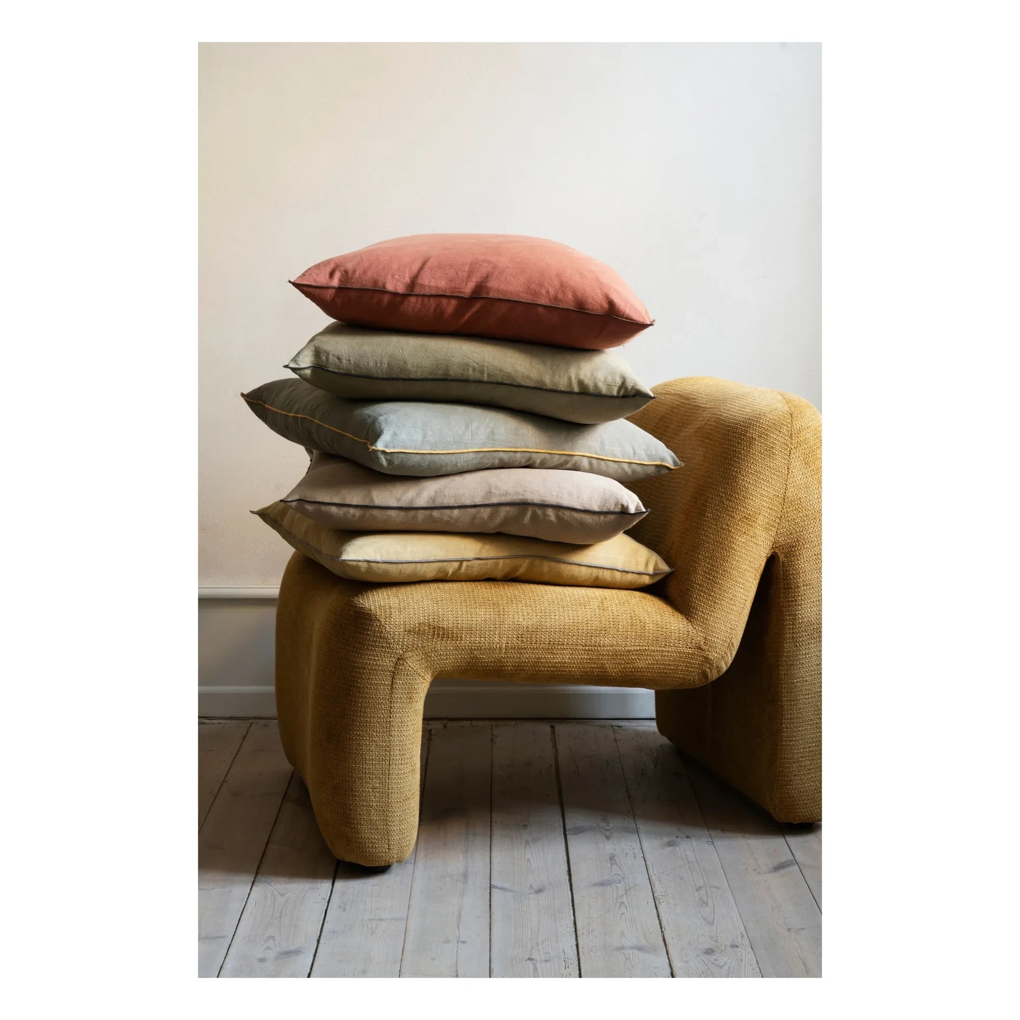Madam Stoltz - Linen and Cotton Pillowcase | Gray