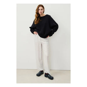 American Vintage - Vitow Alpaca and Wool Boat Neck Sweater | Black