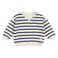 Búho - Denizci çizgili organik pamuklu sweatshirt | Lacivert