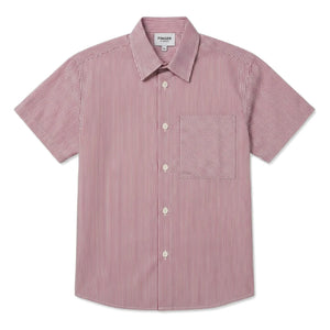 Finger in the nose - Rogue Striped Shirt | Brick Red