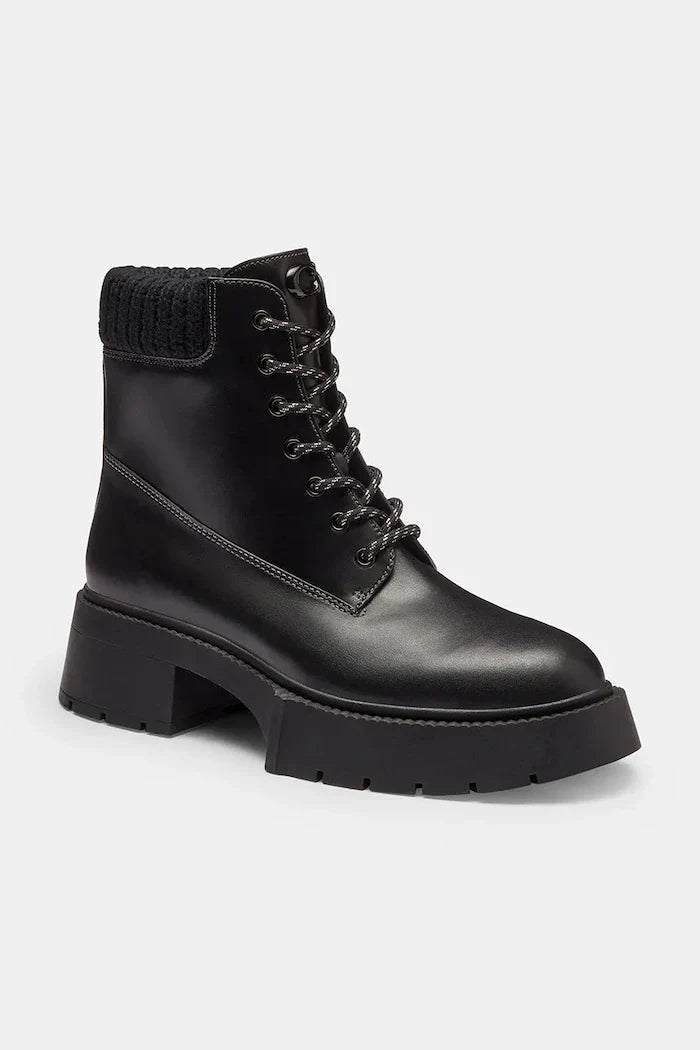 Coach Leah Platform Deri Botlar