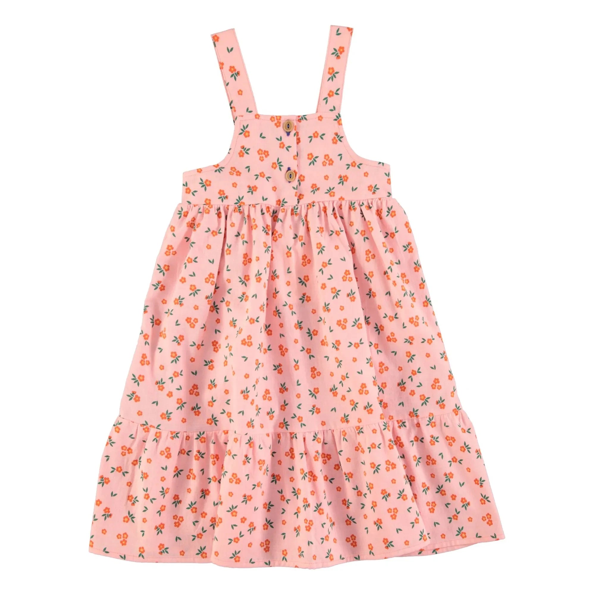 Piupiuchick - Organic Cotton Flower Dress | Peach