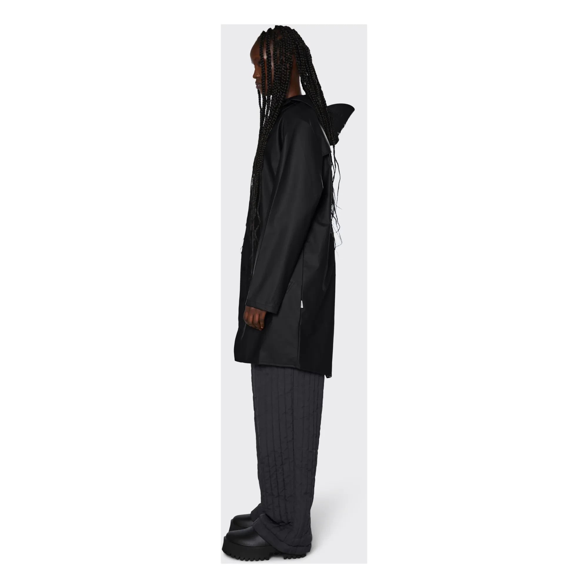 Rains - Unisex Uzun Su Geçirmez Waxcoat | Siyah