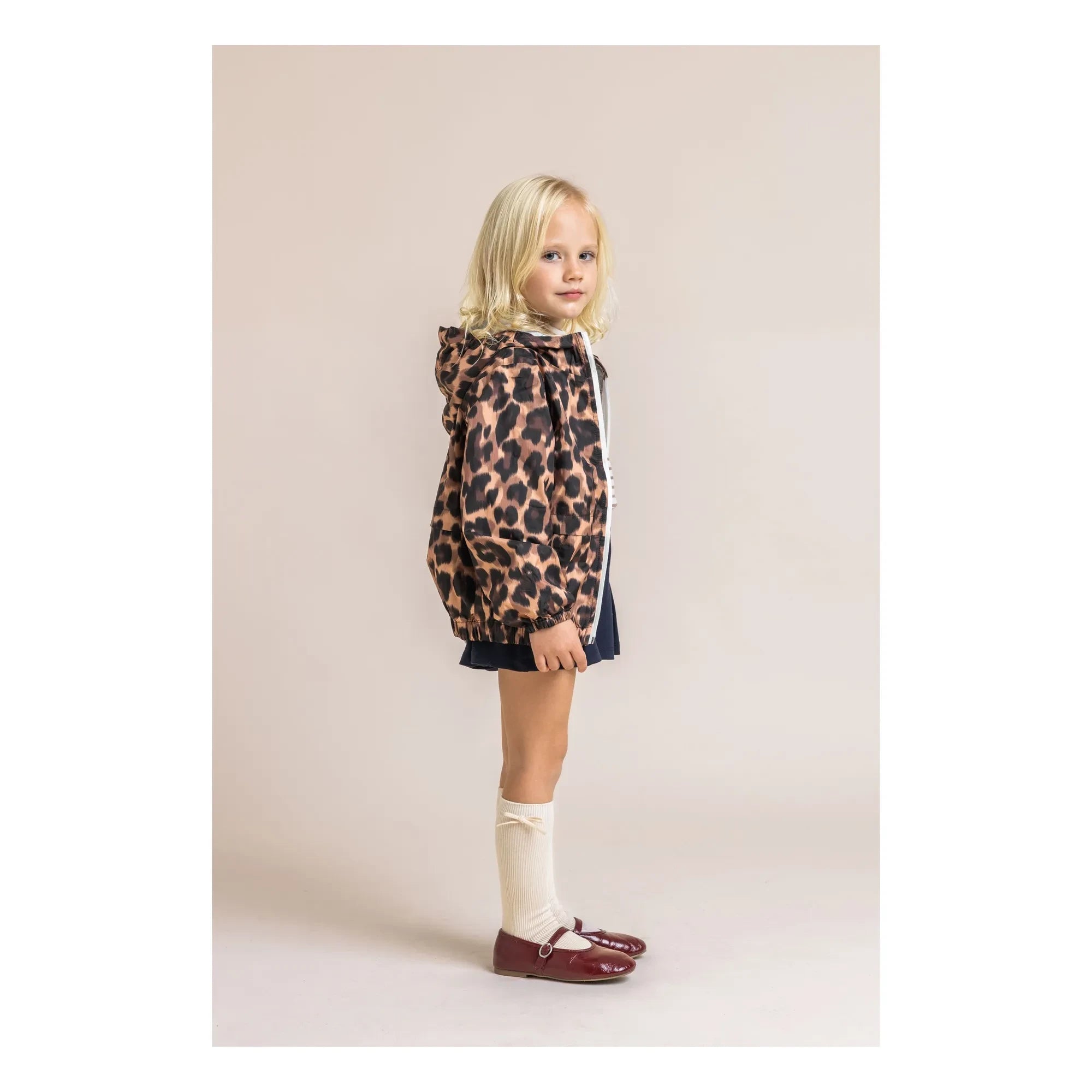 Flotte – Wasserabweisende Windjacke Bastille Leopard Recycelte Fasern | Braun