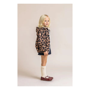 Flotte – Wasserabweisende Windjacke Bastille Leopard Recycelte Fasern | Braun
