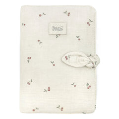 Babyshower - Black cherry health book cover | Ecru