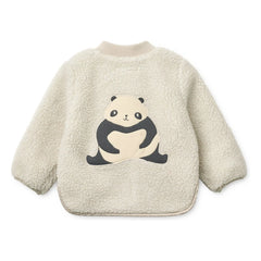 Liewood - Lora Panda Teddyjacke aus recycelter Faser | Ecru