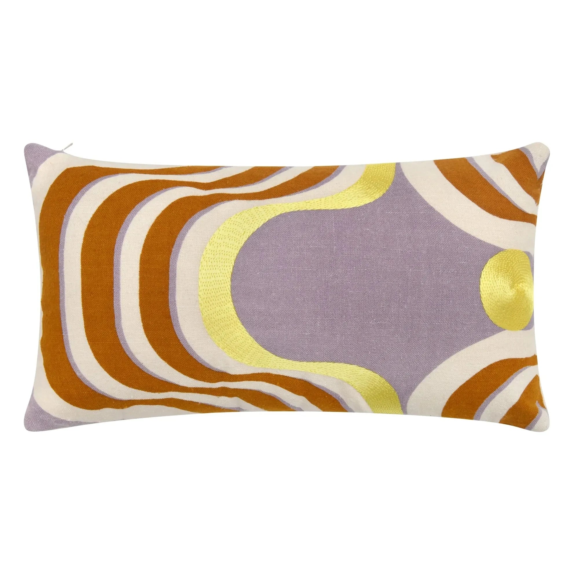 Mapoésie - Nebuleuse işlemeli ipek yastık kılıfı | Mor