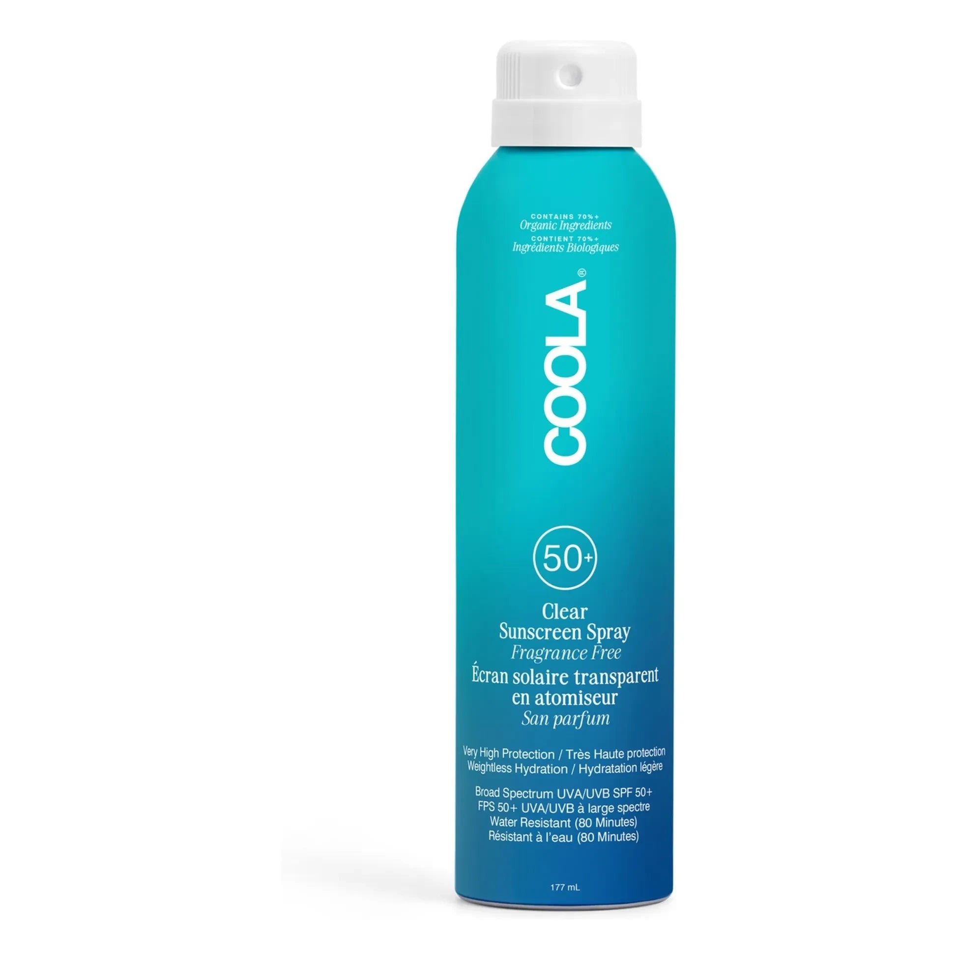 Coola - Kokusuz şeffaf güneş spreyi SPF 50 - 177 ml