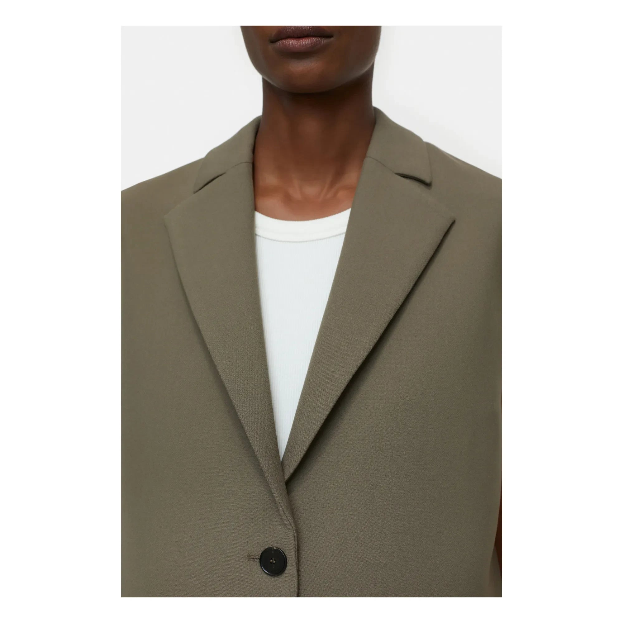 Geschlossen – Ärmelloser Blazer | Khaki