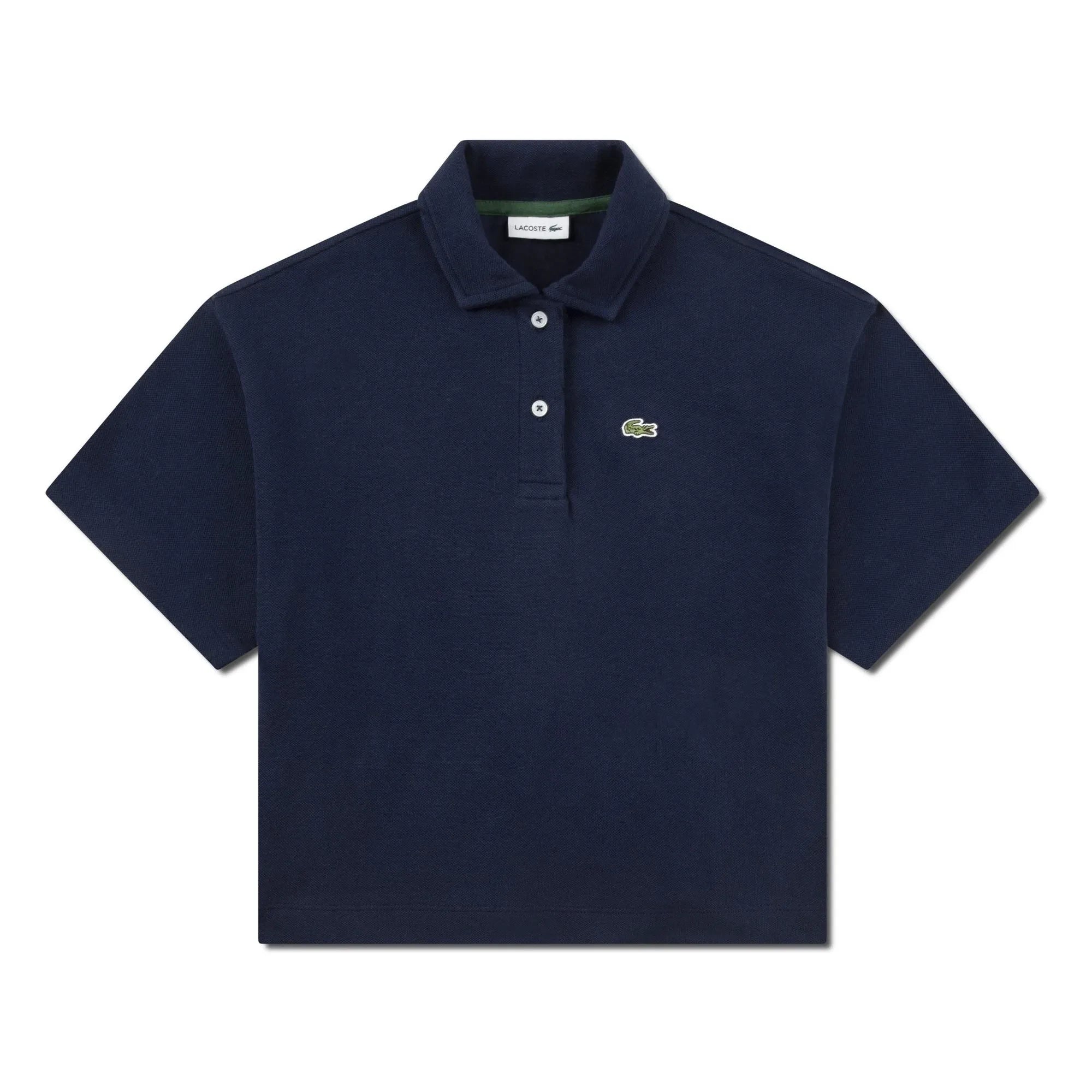 Lacoste - Oversize logolu polo tişört Organik pamuk | Lacivert