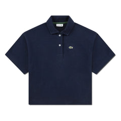 Lacoste - Oversize logolu polo tişört Organik pamuk | Lacivert