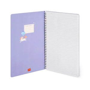 Legami - A4 liniertes Notizbuch mit illustriertem Hardcover - Einhorn - spiralgebunden