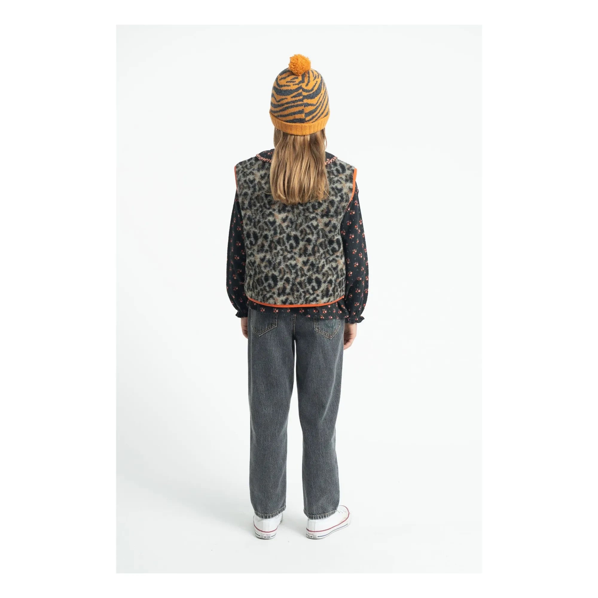 Piupiuchick - Leopar Sherpa Kolsuz Ceket | Bej